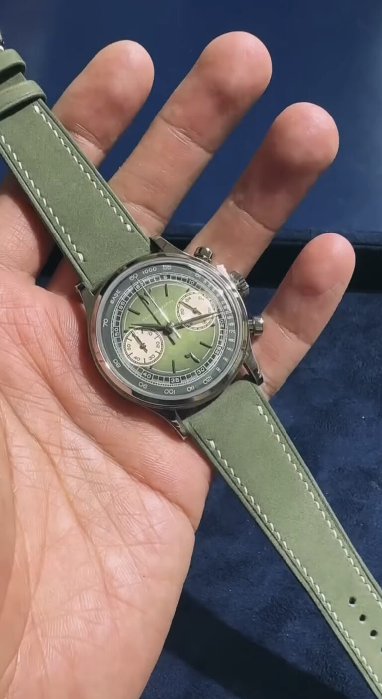 Green Nubuck strap on Furlan Marri