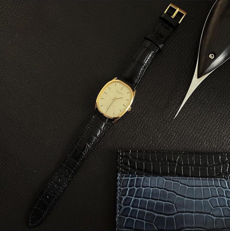 Alligator leather strap on Patek Philippe