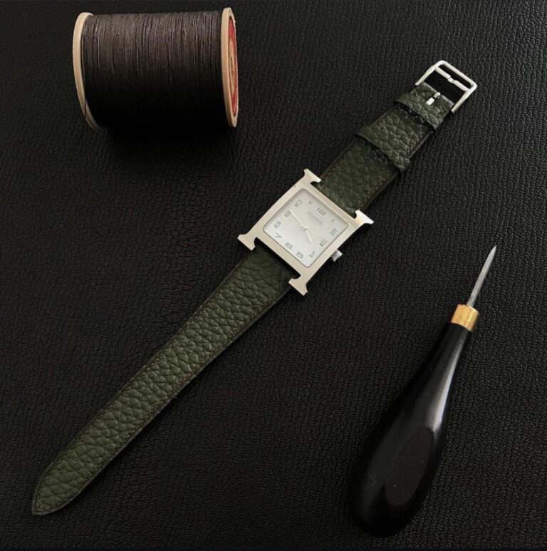 Olive togo strap on Hermes