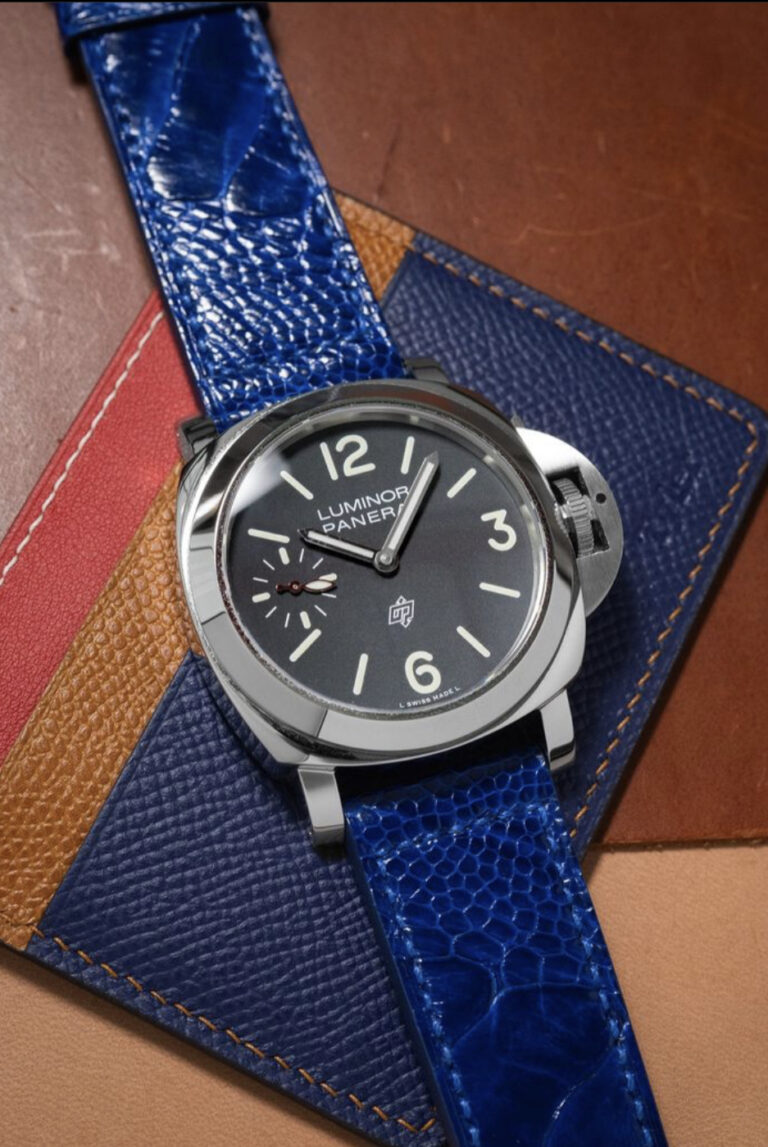 Customs leather strap on Panerai