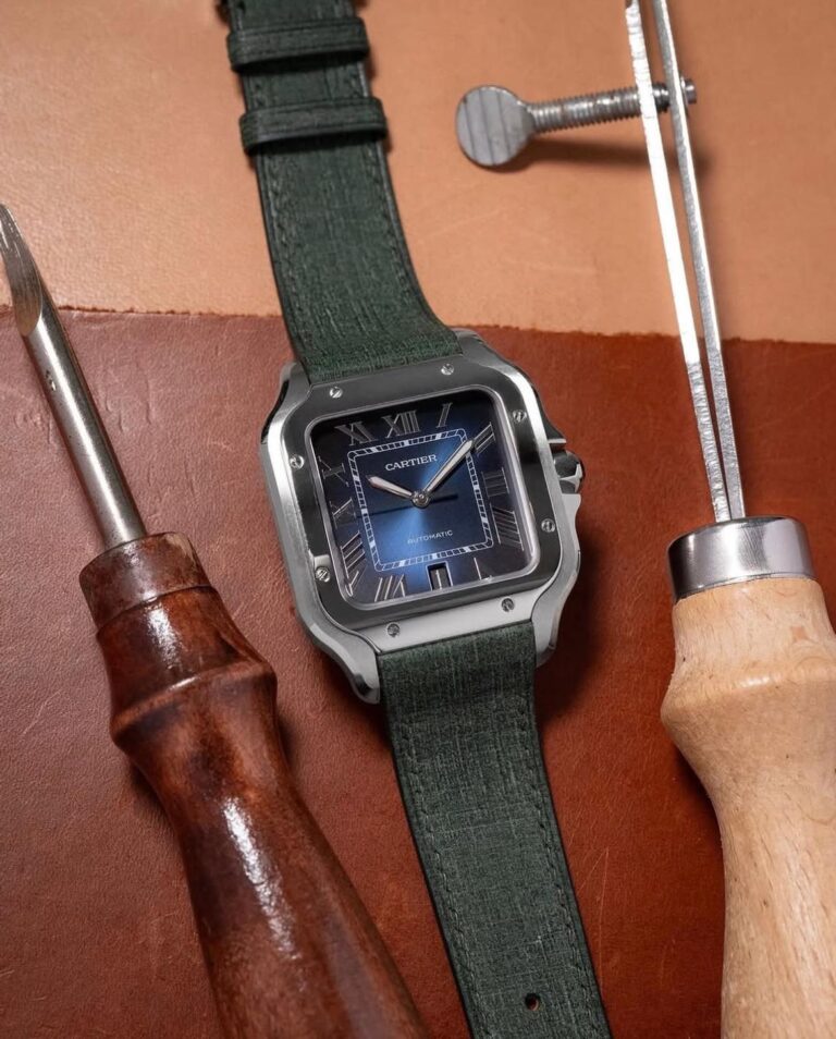 Italian Babele leather strap on Cartier