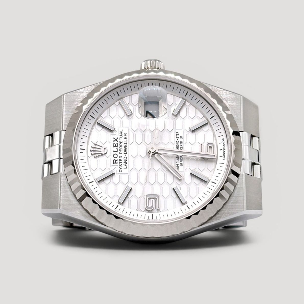 Brand New July 2026 Rolex Land Dweller Honeycomb Motif Jubilee 36mm 127234
