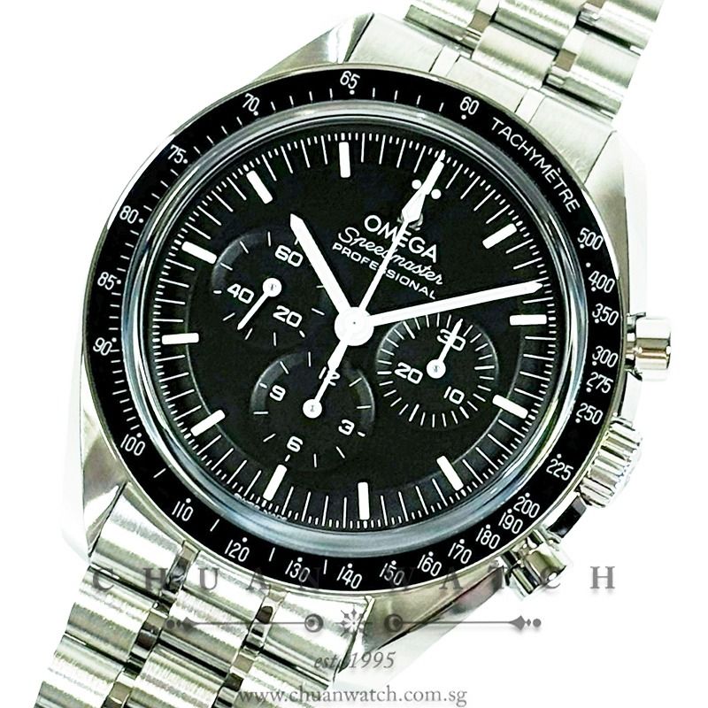 Brand New Omega Speedmaster Moonwatch Professional Co-Axial Master Chronometer 3861 Chronograph Sapphire 42mm 310.30.42.50.01.002 Black