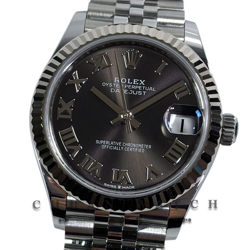 Pre-Owned Rolex DateJust 31 Jubilee 278274 Dark Grey Roman