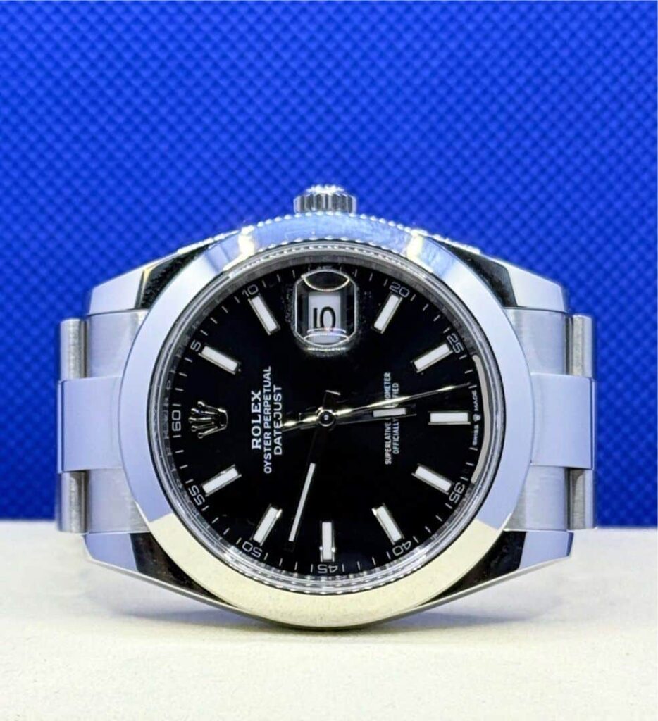 [Unpolished] Pre Owned 09/2024 Rolex 126300 Datejust 41 Black Dial Oyster Bracelet
