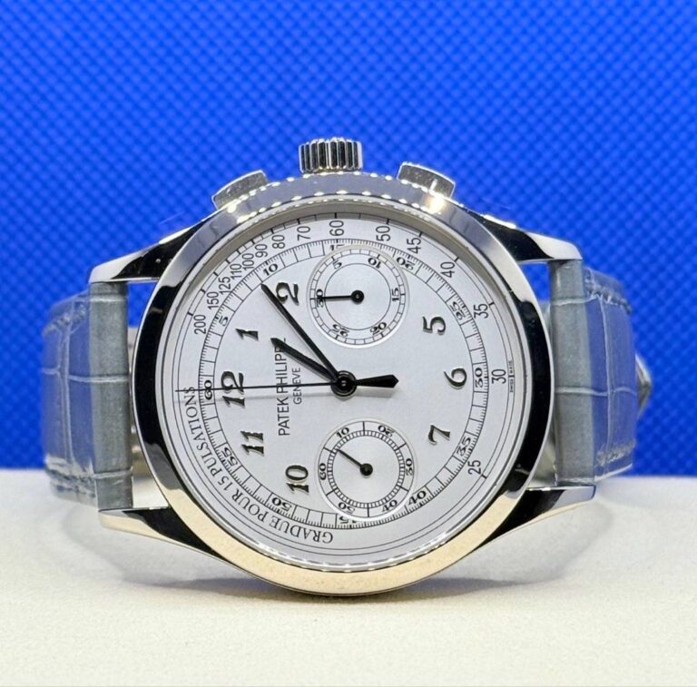[Watch Only] Pre Owned Patek Philippe 5170G Chronograph White Dial Full White Gold Alligator Leather Strap