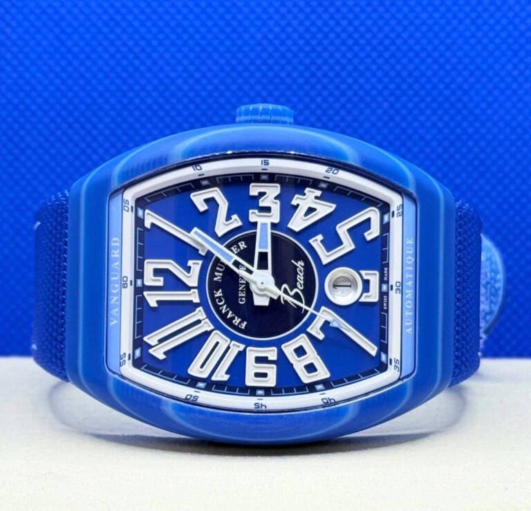 Brand New 07/2025 Franck Muller Vanguard Beach Blue V 41 SC DT BEACH GFBUBL (BC)