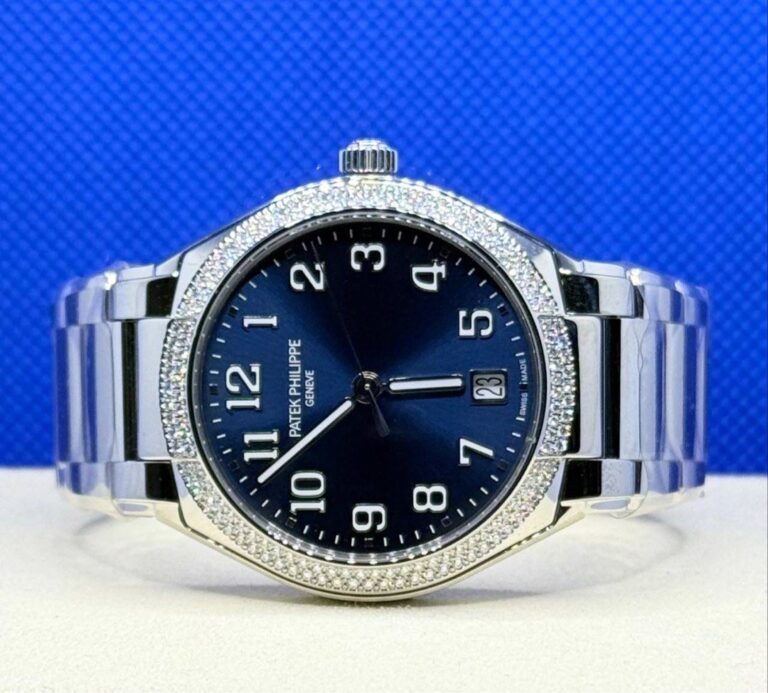 Brand New 05/2024 Patek Philippe Twenty-4 Blue Dial Diamond Bezel 7300/1200A-001