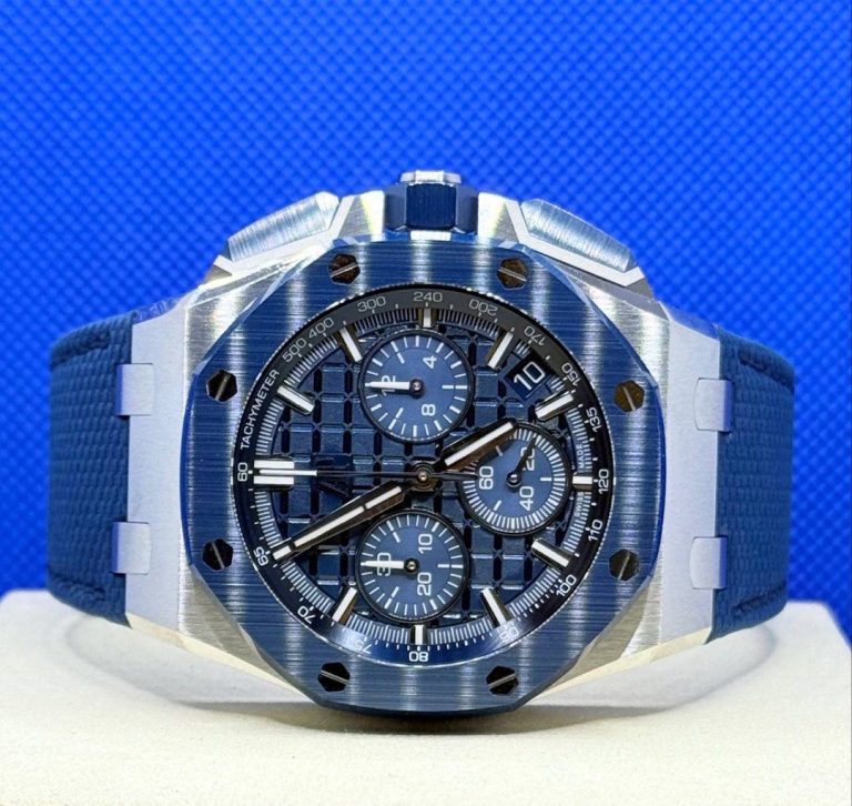 Brand New 07/2025 Audemars Piguet Royal Oak Offshore Chronograph “Bleu Nuit, Nuage 50” “Mega Tapisserie” Dial 26420SO.OO.A029VE.01