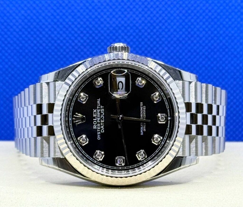 Brand New 11/2025 Rolex 126234 Datejust 36 Black 10 Points Diamonds Dial Jubilee Bracelet