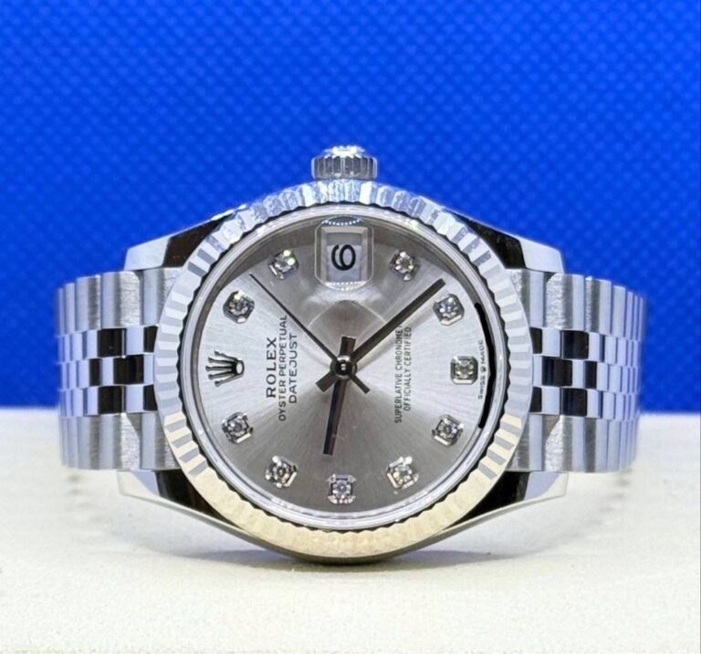 Brand New 12/2025 Rolex 278274 Datejust 31 Silver 10 Points Diamonds Dial Jubilee Bracelet