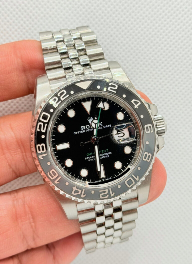 Pre Owned 09/2024 Rolex 126710GRNR GMT Master II Bruce Wayne Jubilee