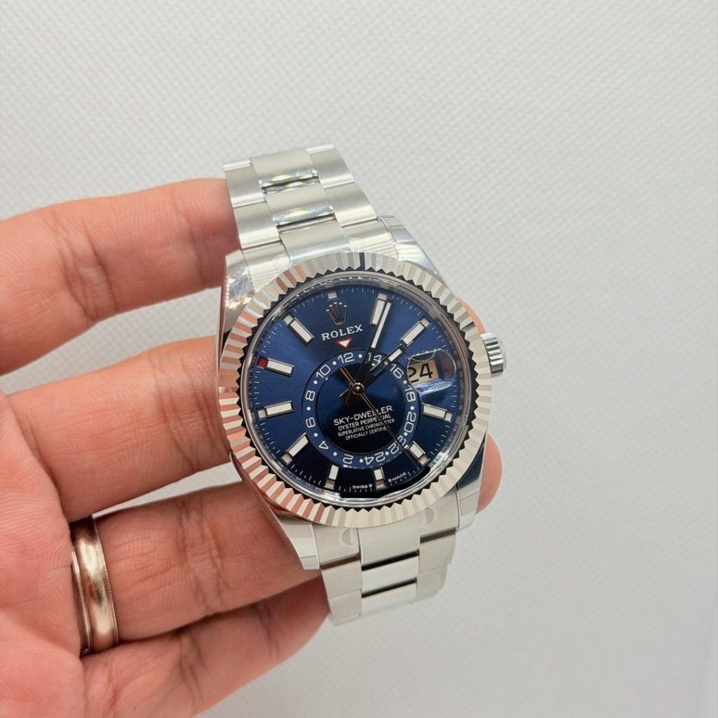 Brand New 03/2026 Rolex 336934 Sky-Dweller Blue Dial Oyster Bracelet