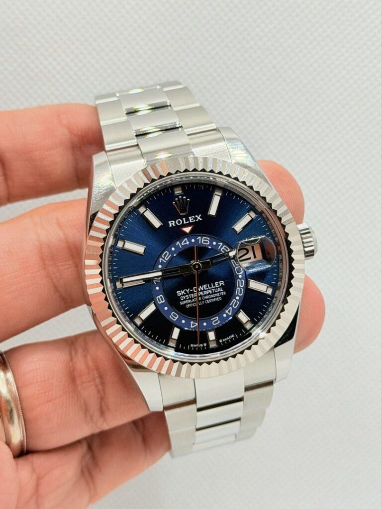 Brand New 01/2025 Rolex 336934 Sky-Dweller Blue Dial Oyster Bracelet