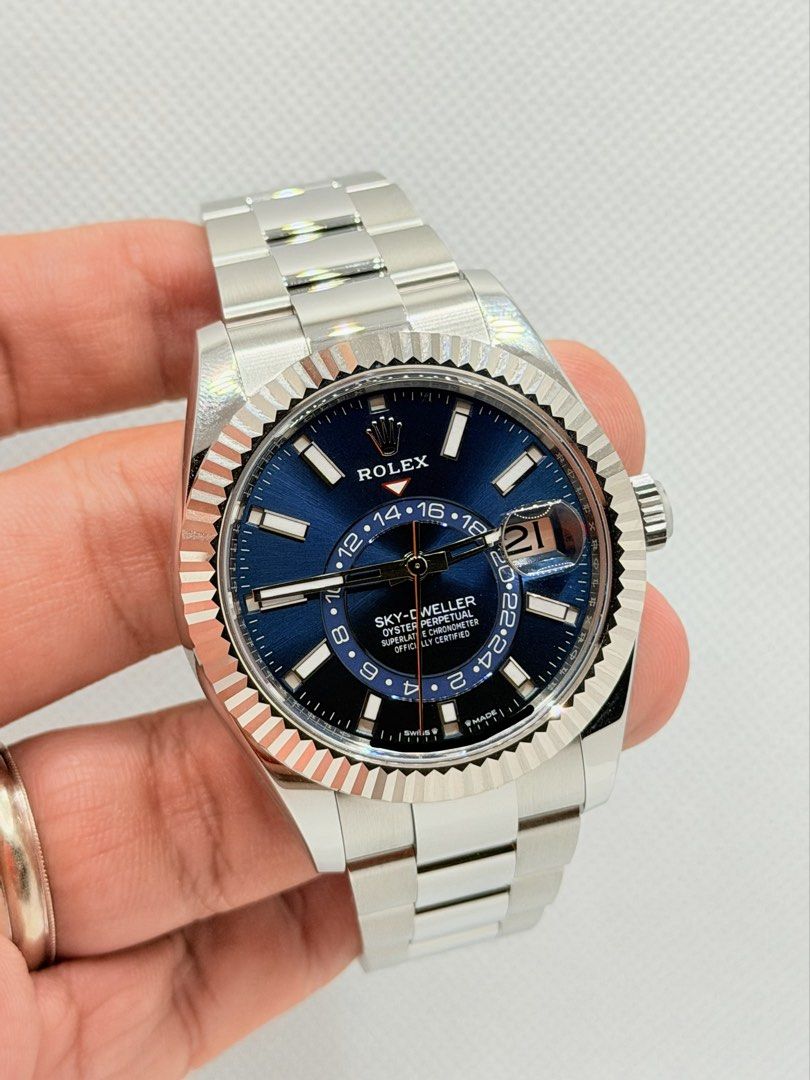Brand New 01/2025 Rolex 336934 Sky-Dweller Blue Dial Oyster Bracelet