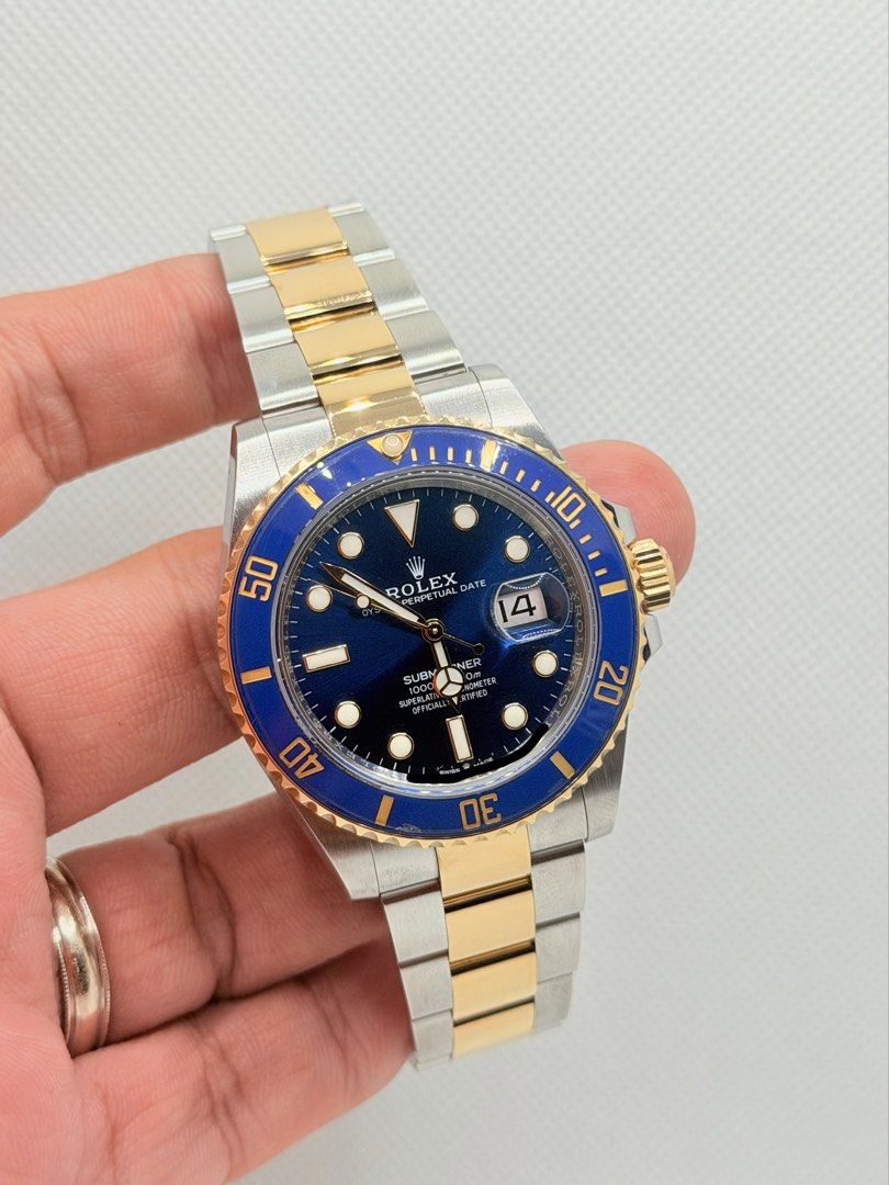 Pre Owned 04/2023 Rolex 126613LB Submariner Bluesy Half Yellow Gold