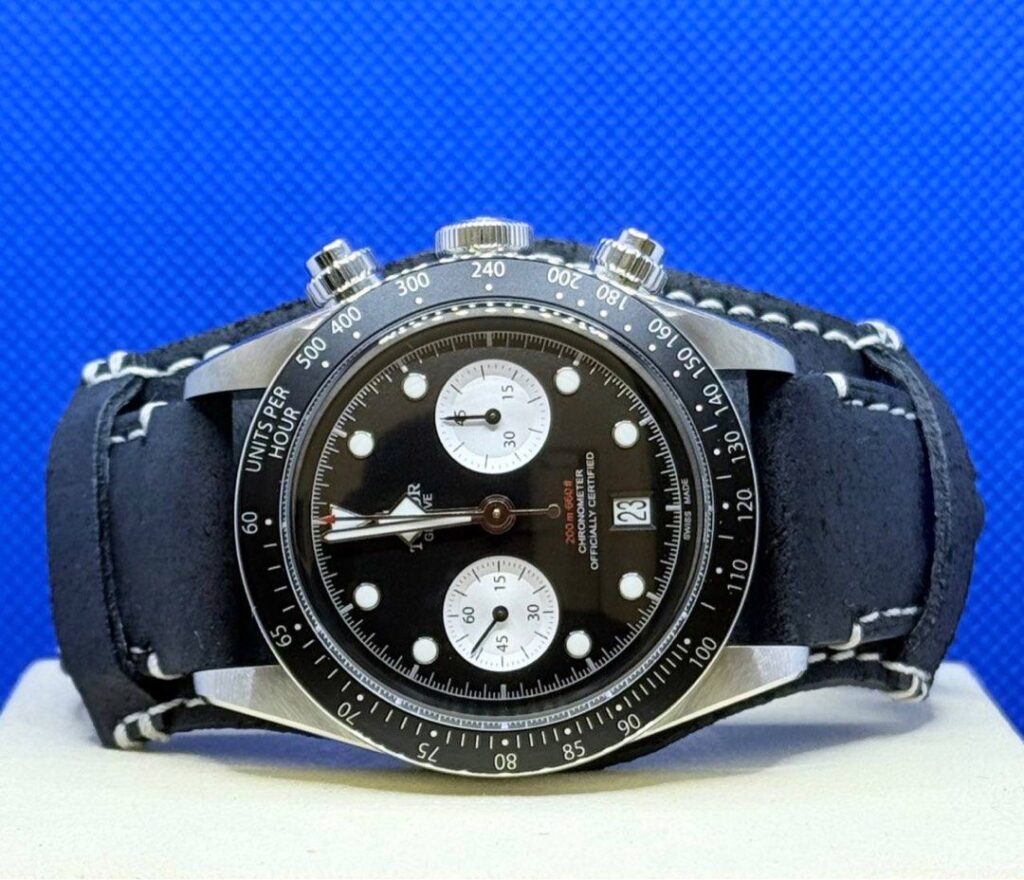 Brand New 09/2025 Tudor Black Bay Chrono Reverse Panda Leather Strap 79360N (Discontinued Version)