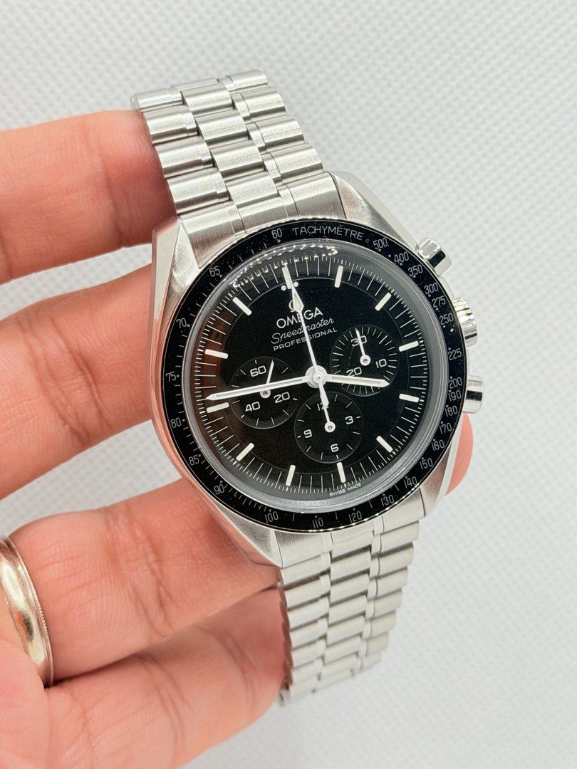 Brand New 03/2026 Omega 3861 Speedmaster Moonwatch Professional Hesalite Crystal  310.30.42.50.01.001
