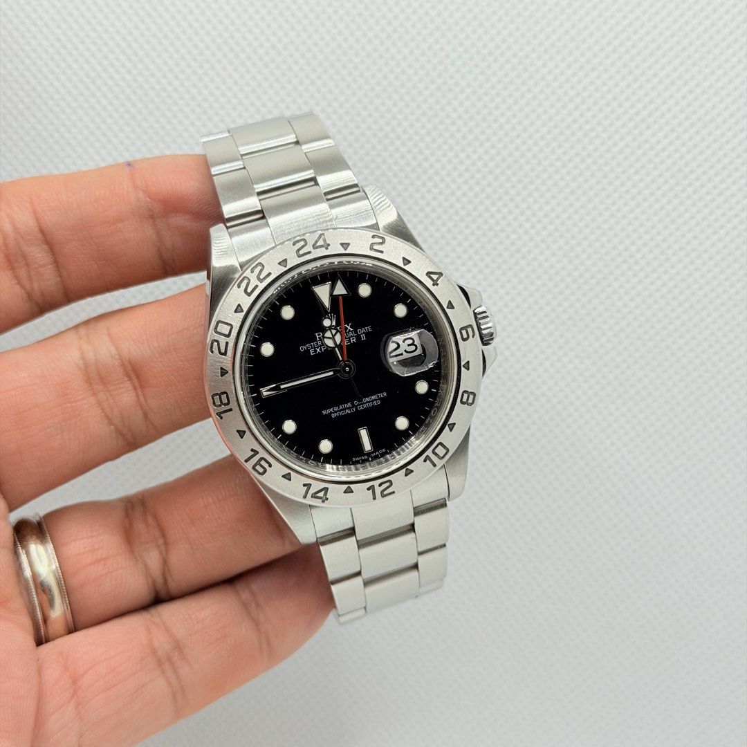 Pre Owned 05/2008 Rolex 16570 Explorer II Black Dial