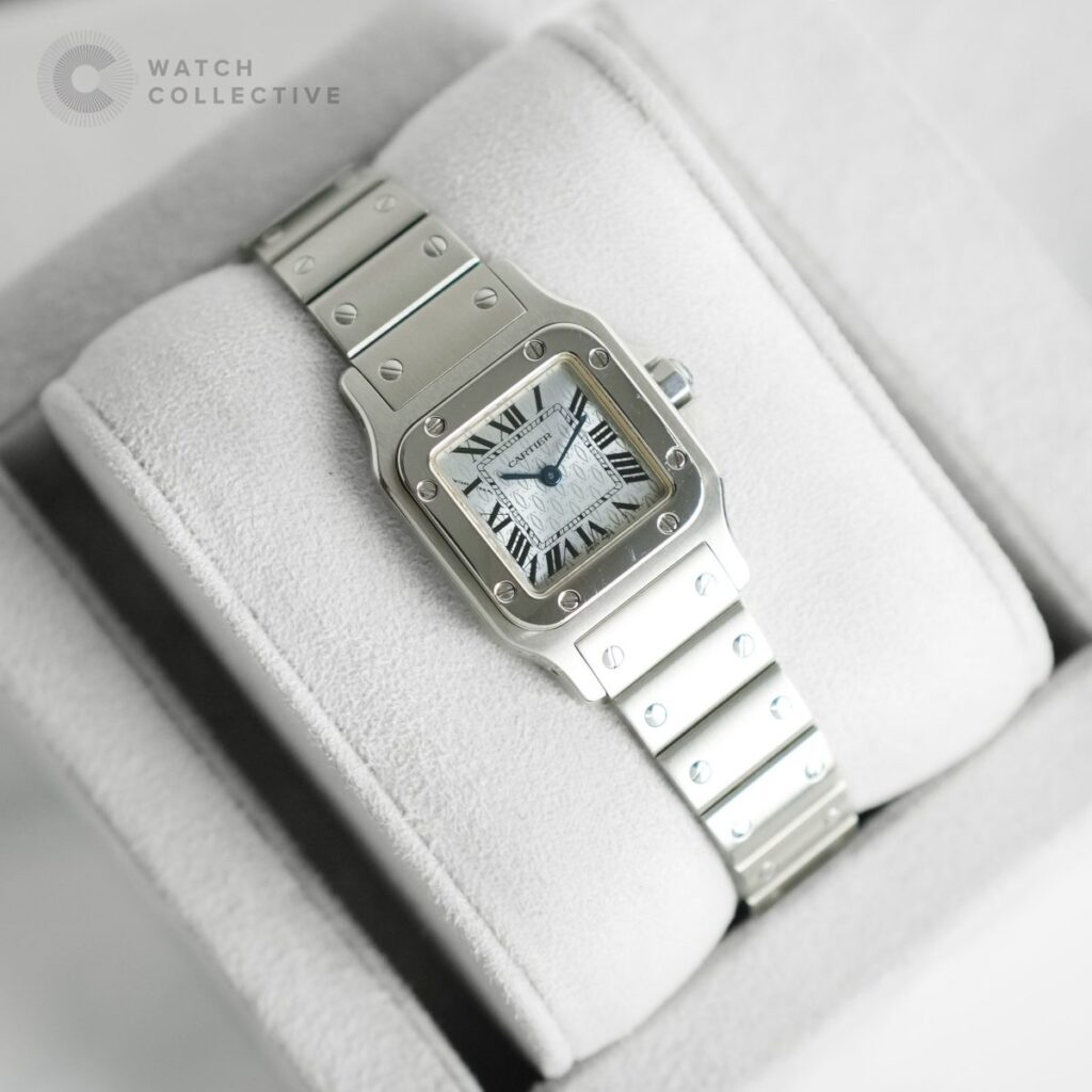 RARE DIAL 🔥Cartier Santos Galbee Stainless steel 24mm quartz W20064D6