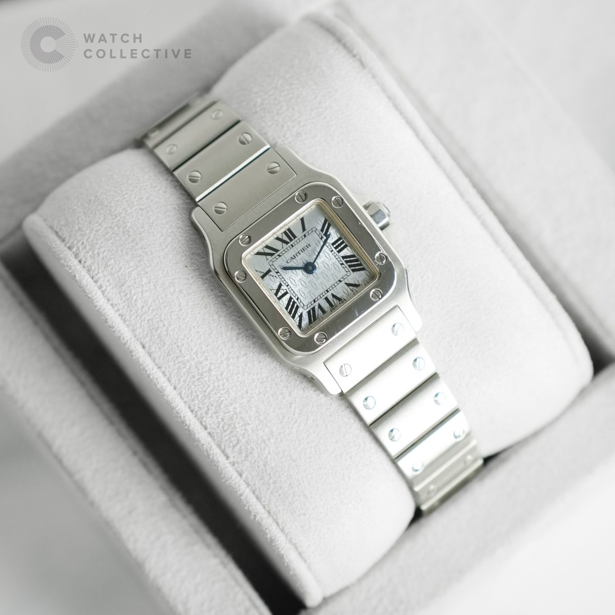 RARE DIAL 🔥Cartier Santos Galbee Stainless steel 24mm quartz W20064D6