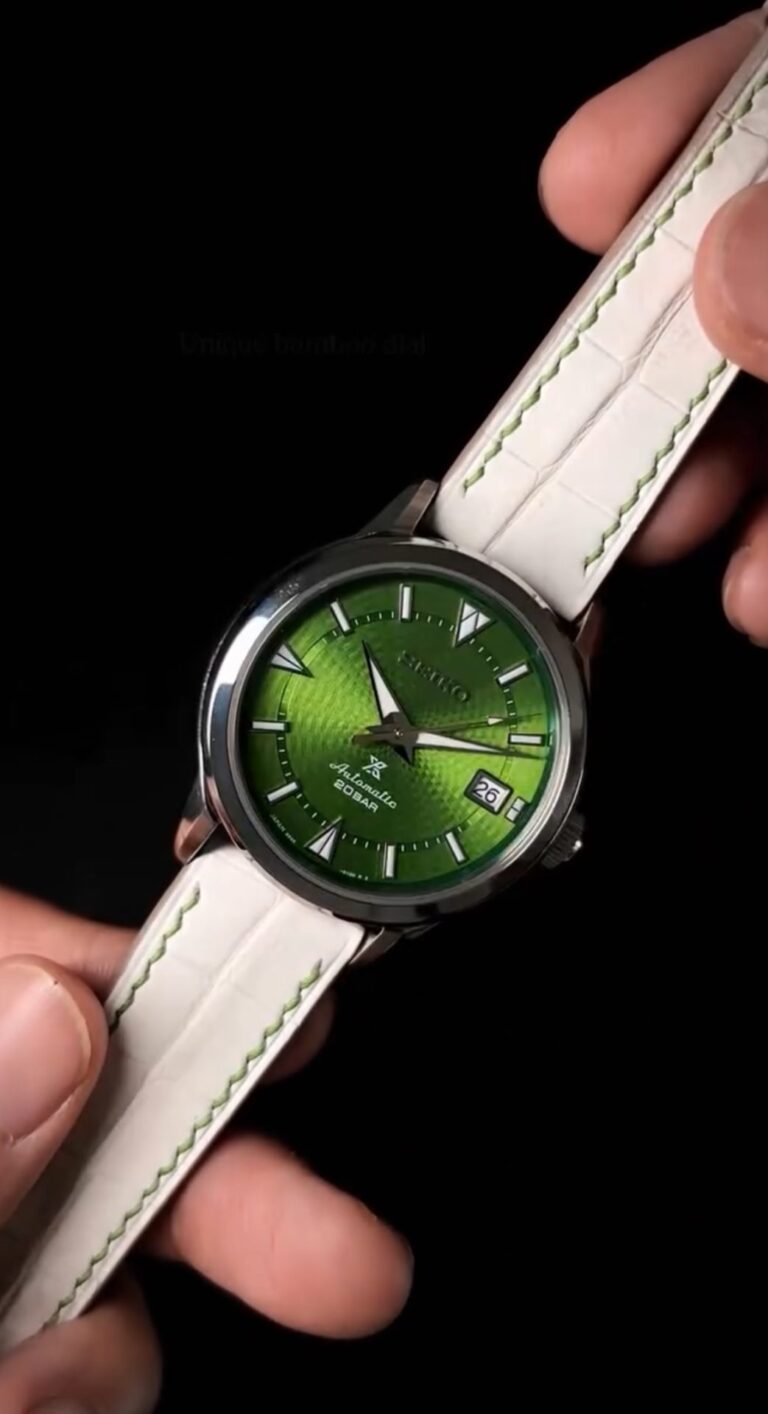 Himalayan Croc strap on Seiko watch
