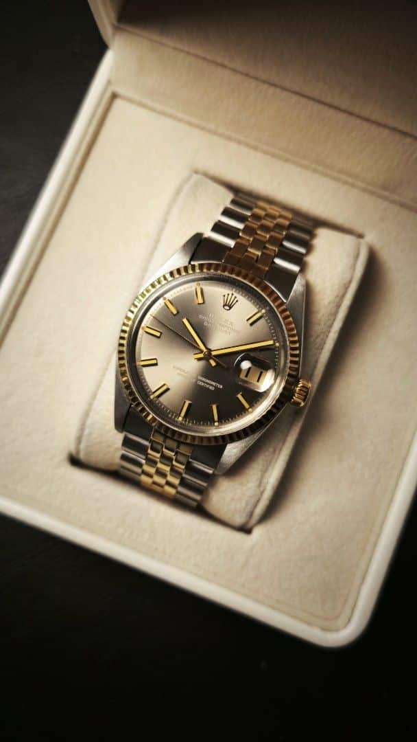 Rolex Datejust 1601 Sigma Wide Boy Pie Pan Ghost Dial.