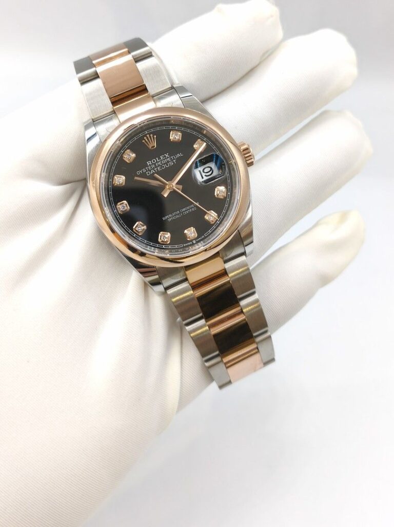 Rolex Datejust 36 Everose Rolesor Diamond index 126201.