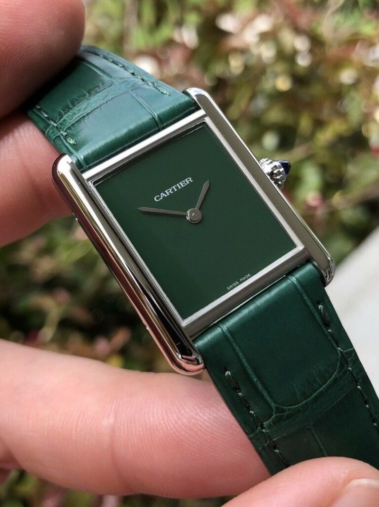 Brand New Cartier Tank Must Large Size Green WSTA0056