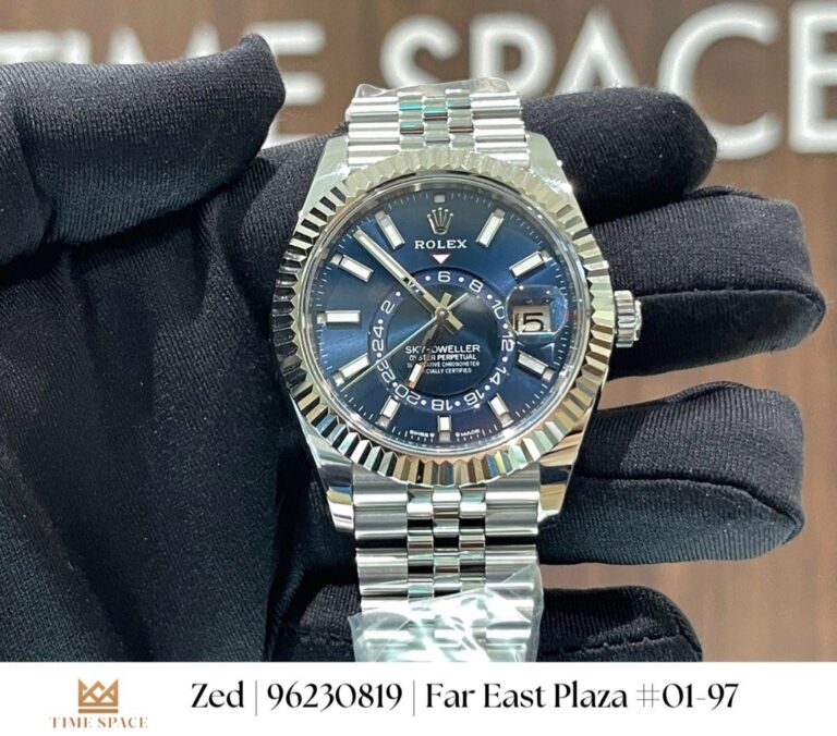 EXCELLENT CONDITION Rolex DEC 2024 Sky Dweller 336934 Bright Blue Dial Jubilee Bracelet