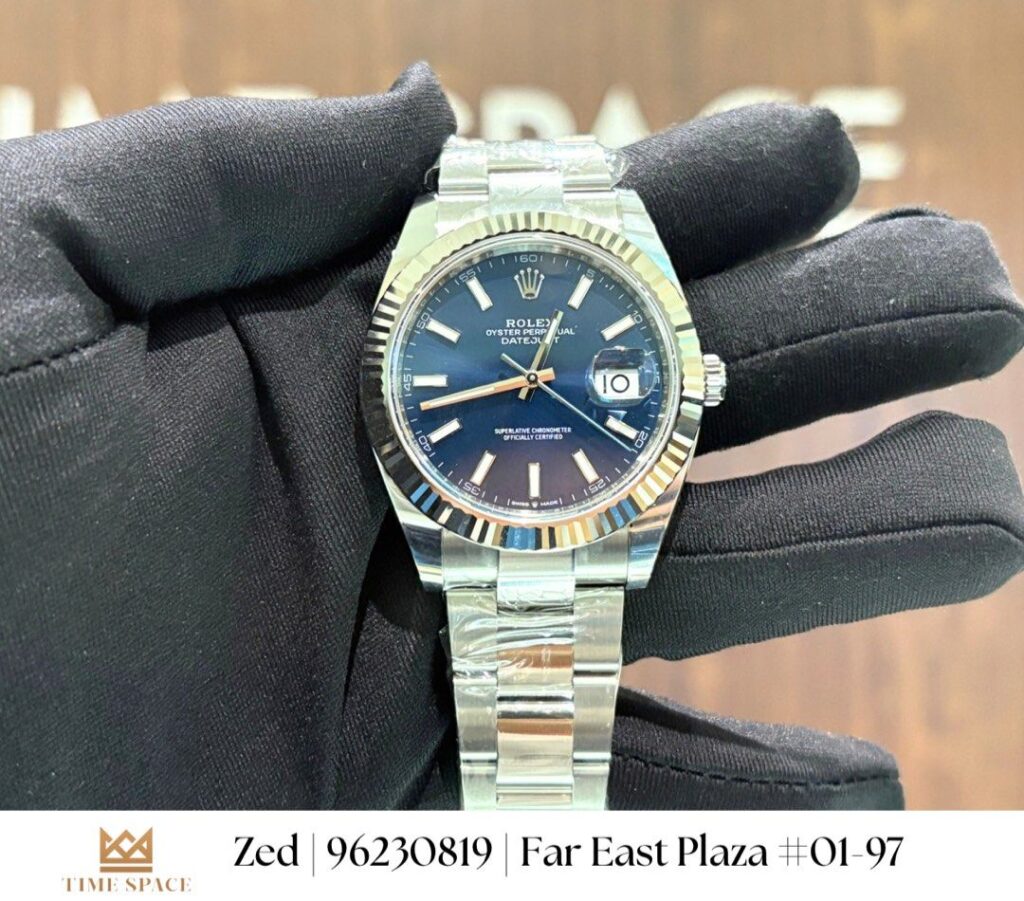 FRESH Brand New Rolex JULY 2025 Datejust Oyster Bracelet Fluted Bright Blue Dial 41mm 126334 (Majority Factory Stickers Intact )