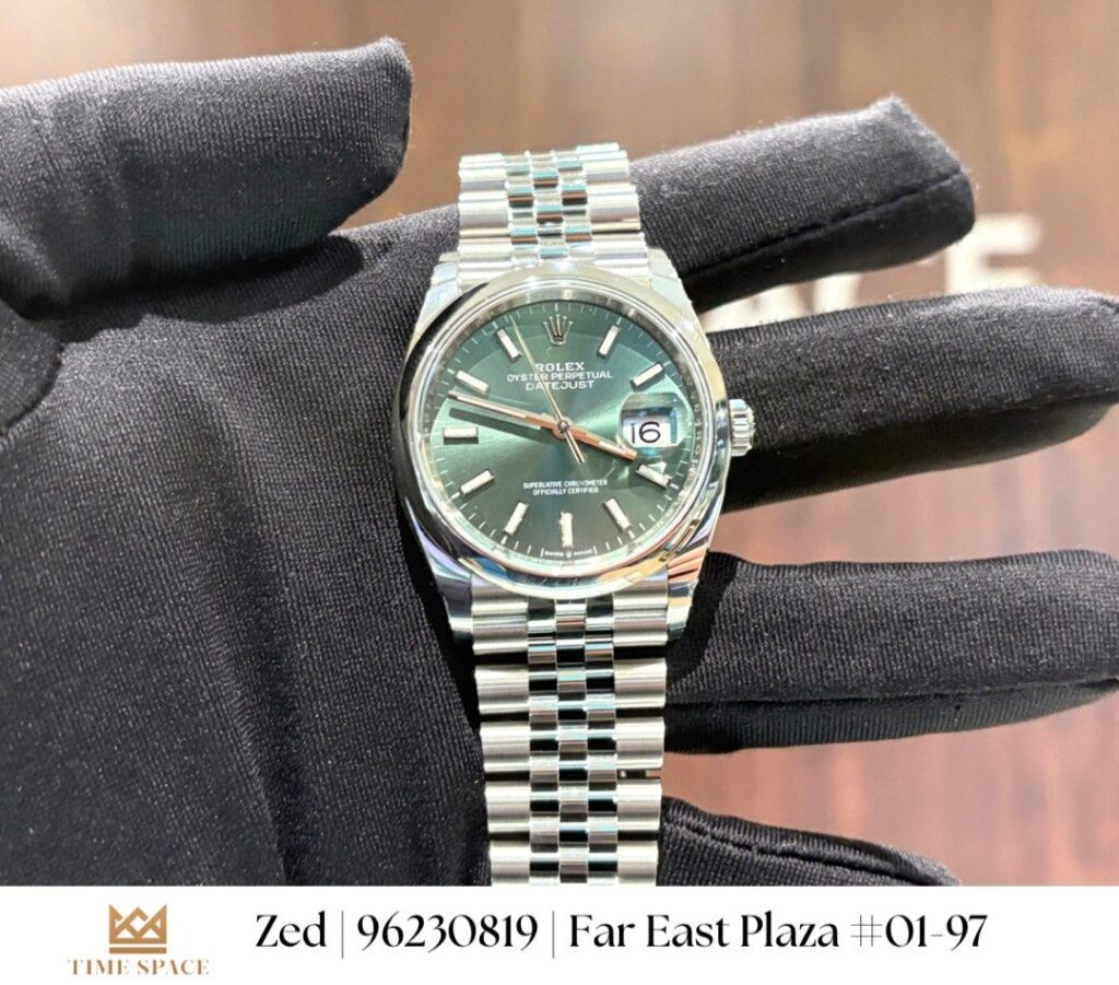 Brand New Rolex Sep 2025 Datejust Jubilee Bracelet Snooth Bezel Mint Green Dial 36mm 126200