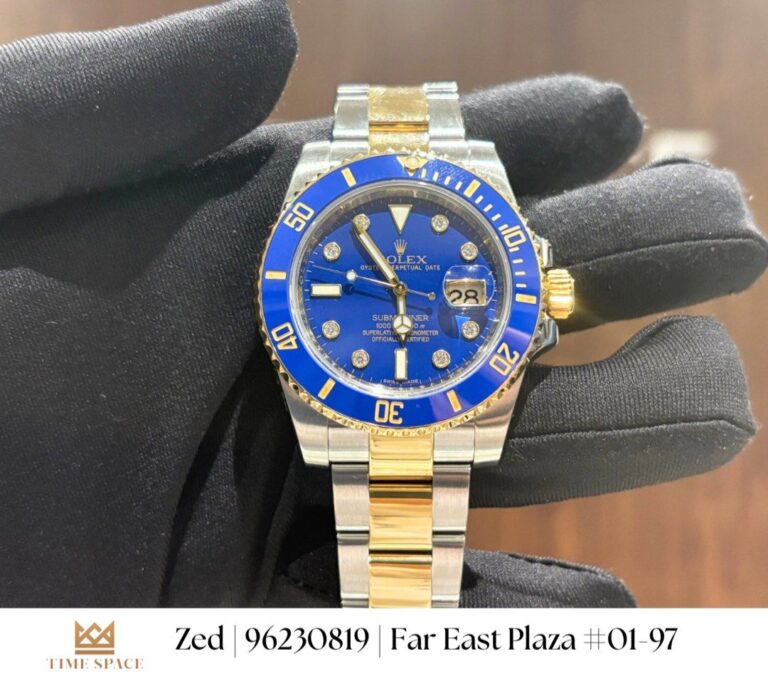 Pre Loved Rolex Submariner 116613lb 116613 Serti Blue Dial 40mm with diamonds