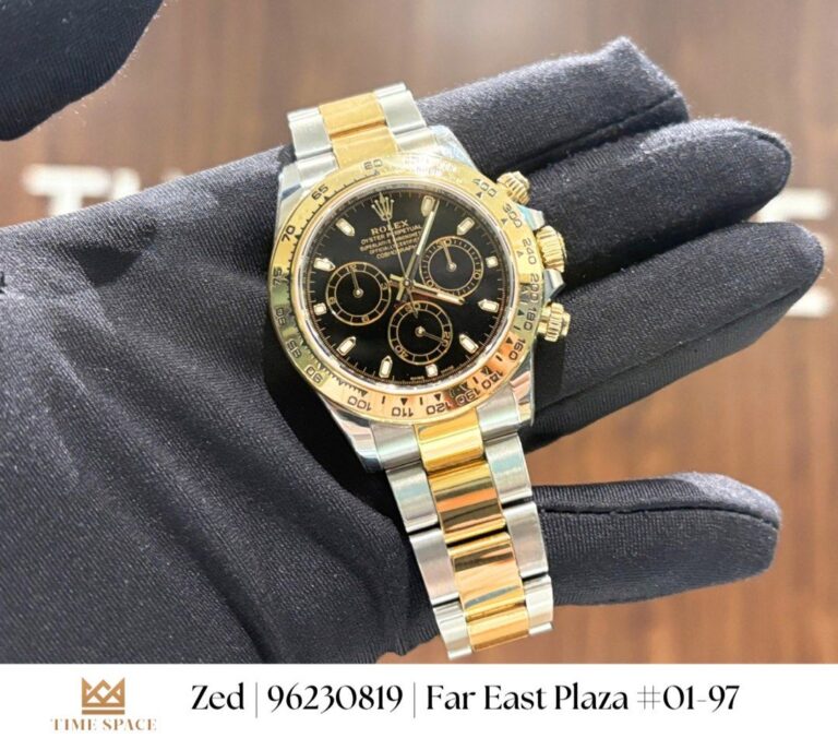 EXCELLENT Condition Rolex Oct 2022 Daytona 116503 two tone half gold black dial