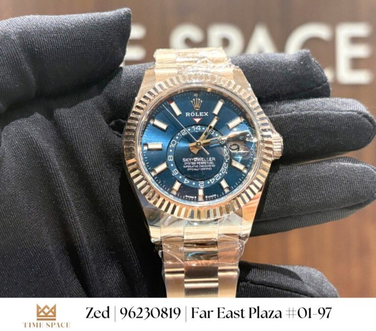 Brand New Rolex Sep 2025 Full Rose Gold Sky Dweller 336935 Bright Blue Dial Oyster Bracelet