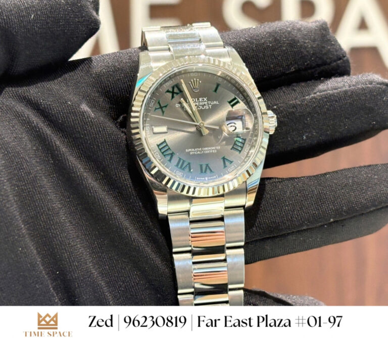 EXCELLENT Condition Rolex Datejust Oyster Bracelet Fluted Bezel Wimbledon Dial 36mm 126234