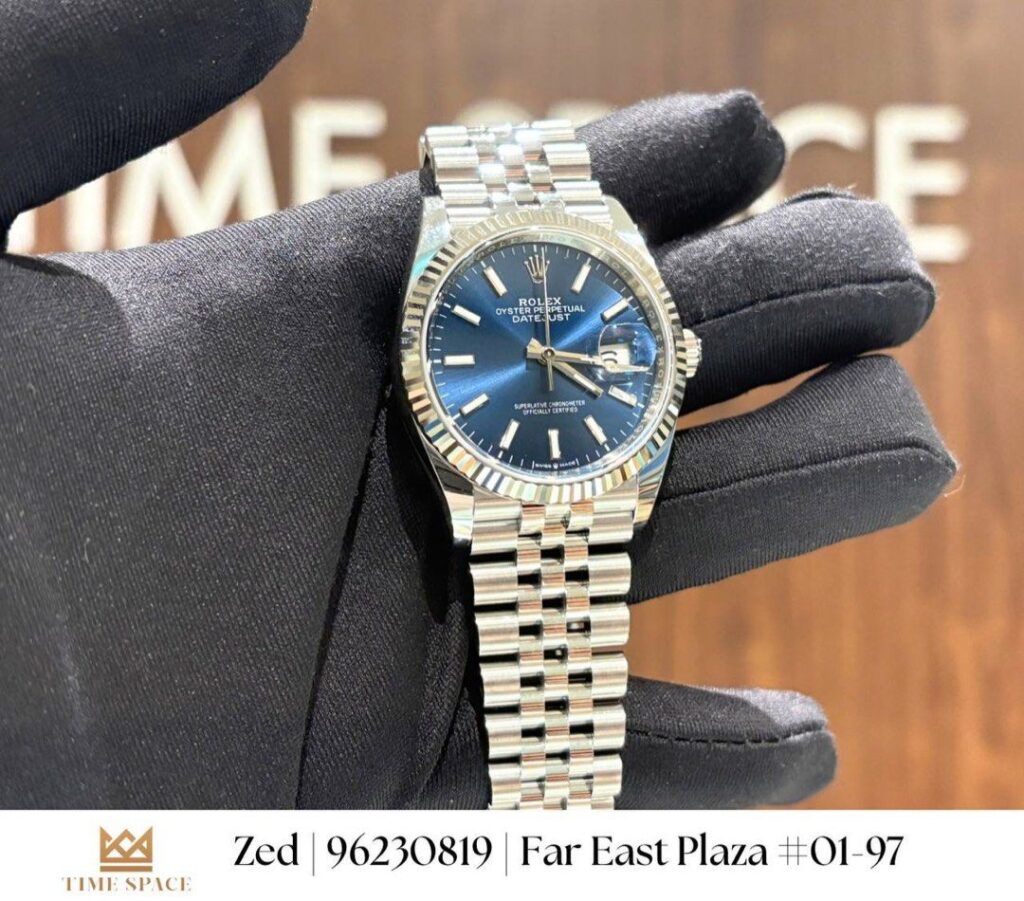 Brand New Rolex Datejust Jubilee Bracelet Fluted Bright Blue Dial 36mm 126234