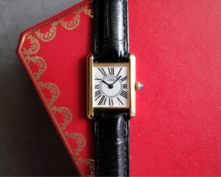 Cartier Must de Cartier Tank Vermeil Ref. 5057001 SM Roman Numeral Silver Opaline Dial
