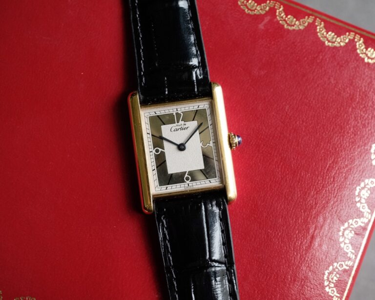 Cartier Must de Cartier Tank Vermeil LM Ref. 1615 Two-tone Dial Arabic Numeral Limited to 500pcs