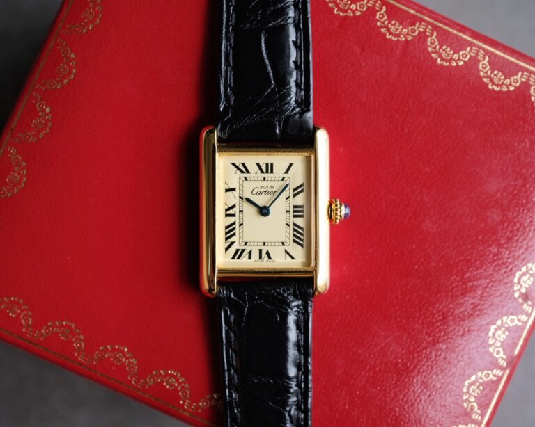 Must de Cartier Tank Vermeil MM Ref. 2415 Yellow Lemon Dial Quartz Movement Cal. 057