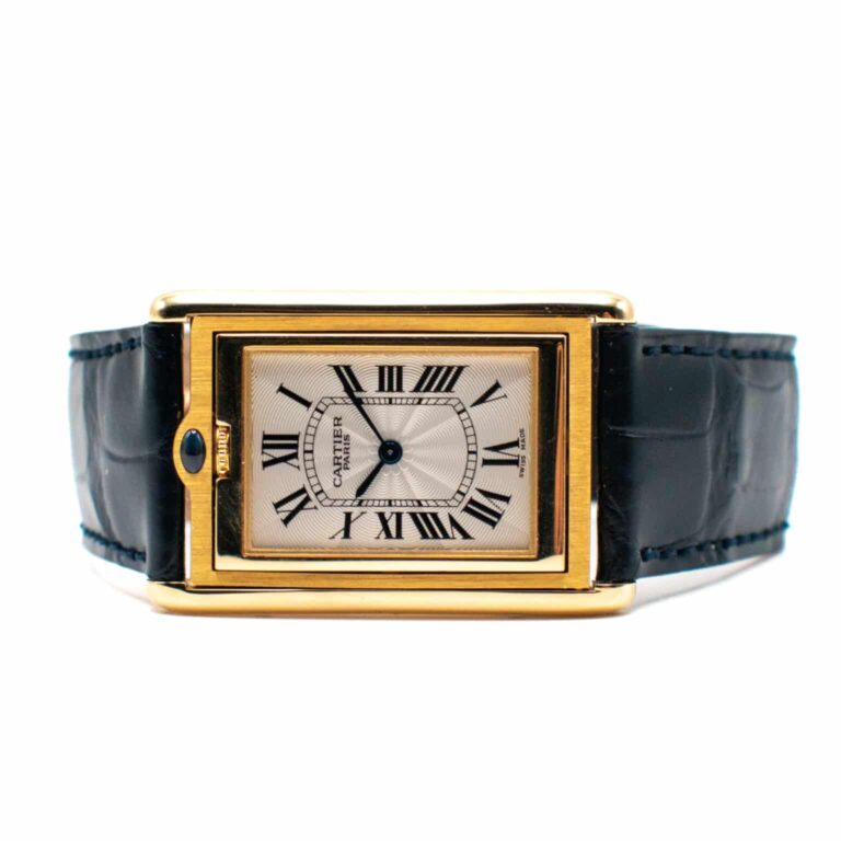 CPCP CARTIER TANK BASCULANTE REF. 2499C YELLOW GOLD FULL SET