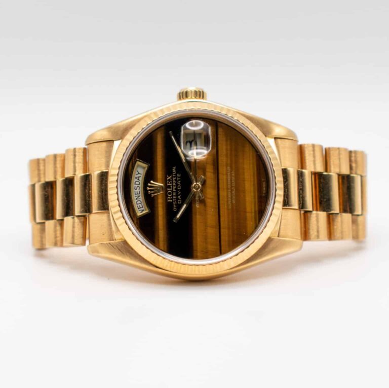 *RARE* ROLEX DAY-DATE 36 PRESIDENT REF. 18038 TIGER EYE DIAL YELLOW GOLD