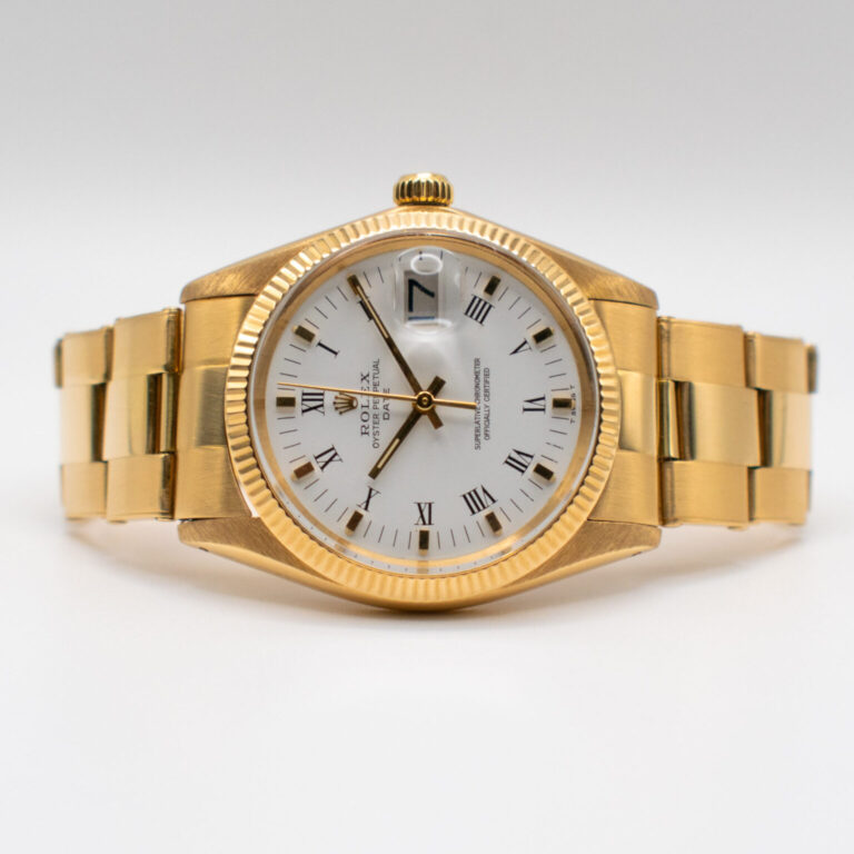 (VINTAGE) ROLEX OYSTER PERPETUAL DATE 34 REF. 1500 YELLOW GOLD 18K