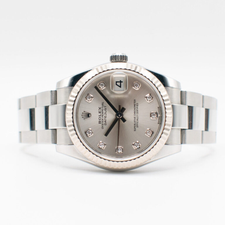 ROLEX DATEJUST 31 REF. 178274 SILVER DIAMOND INDEX FULL SET