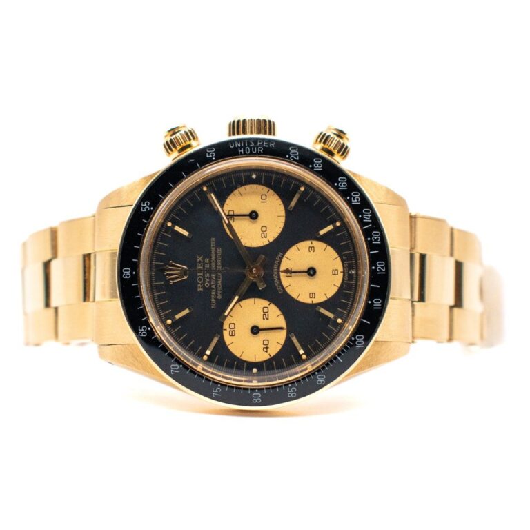 VERY RARE Full Set Rolex Daytona Yellow Gold 18K Ref. 6263 Black Dial