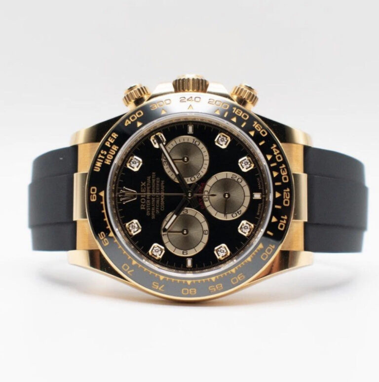Oct 2023 Rolex Daytona Oysterflex 126518LN Yellow Gold Diamonds Index Full Set