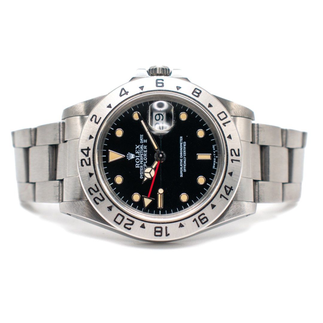 ”Chicchi di Mais” Rolex Explorer II Ref. 16570 Black Dial Yellow Patina