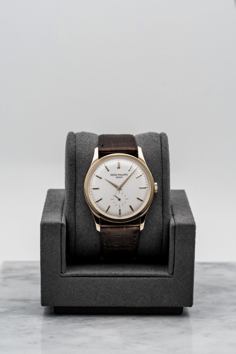 Patek Philippe Calatrava 5196R Rose Gold, Brown Alligator Strap • Watch Only