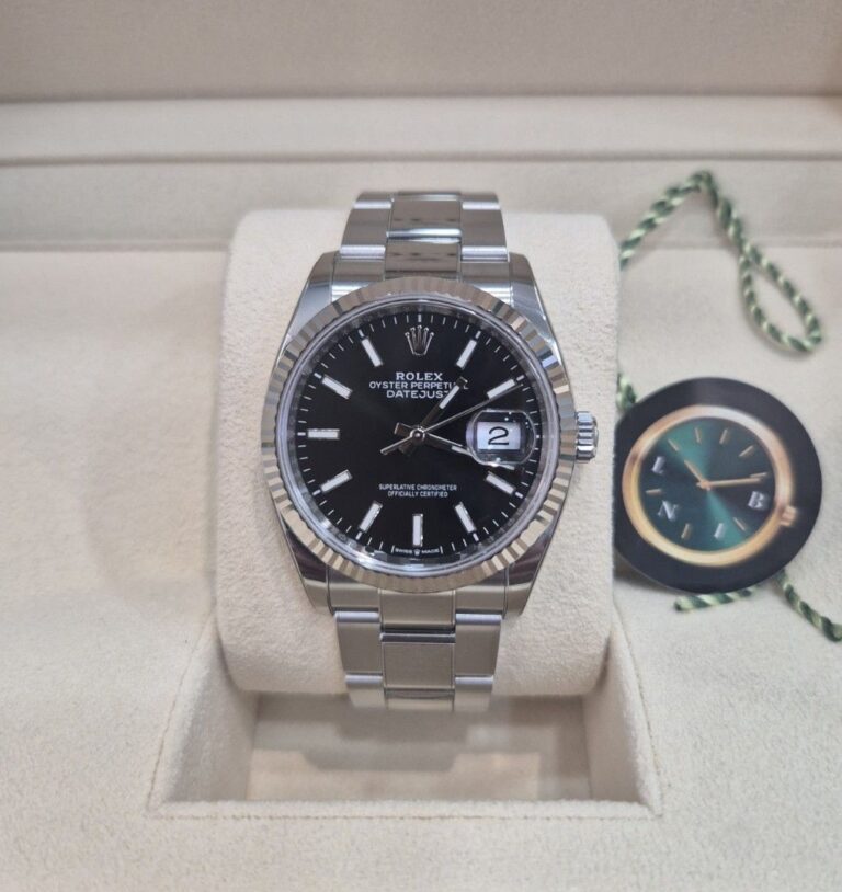 LNIB Nov 2020 NFC  Rolex Datejust 36mm Oyster Black Baton Dial – 126234