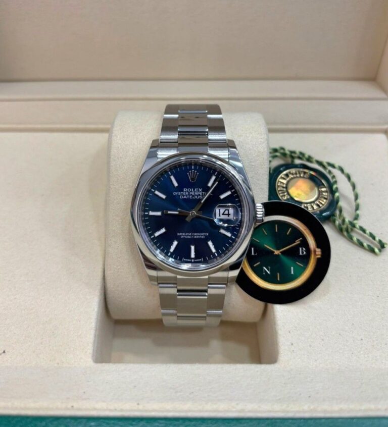 LNIB Mar 2025 Rolex Datejust 36mm Oyster Blue Dial – 126200